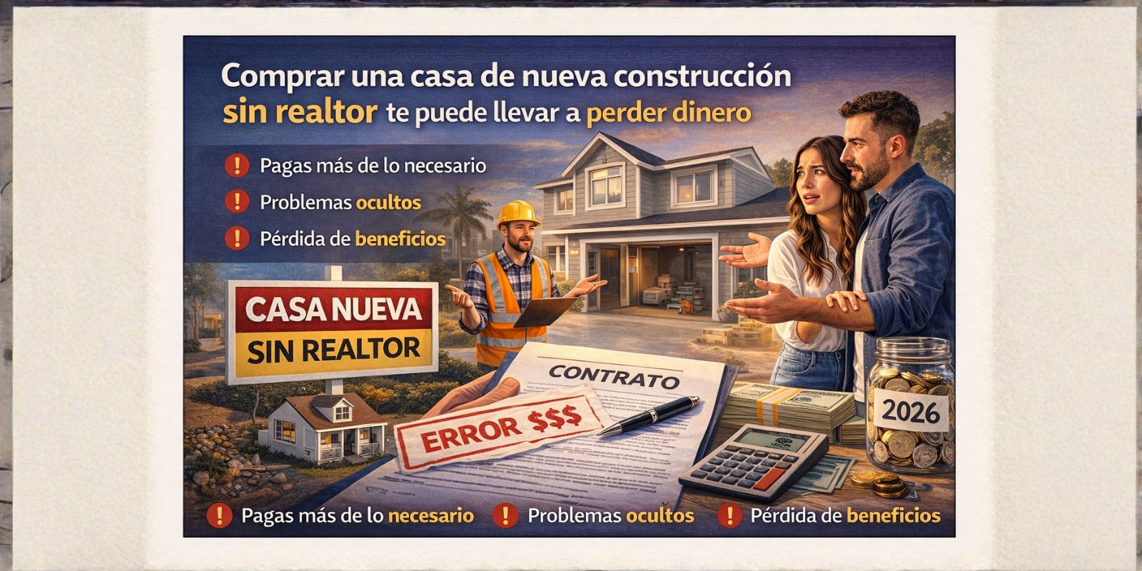 Comprar una casa de nueva construcción sin la asesoría de un realtor